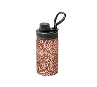 Poadnly Estampado de piel de jirafa,Botella de agua aislada de 12 oz, taza de café de acero inoxidable, termo al vacío, botella de agua