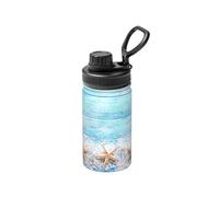 Poadnly Estrellas de mar sobre sal marina,Botella de agua aislada de 12 oz, taza de café de acero inoxidable, termo al vacío, botella de agua