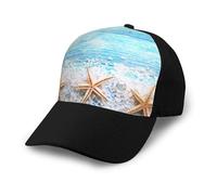 Poadnly Estrellas de mar sobre Sal Marina,Gorra de béisbol clásica Ajustable, Gorra de papá, Gorra de Camionero Unisex.