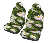 Poadnly Flor Brillante Hermosa Margarita,Funda para Asiento de Coche Protectores para Asientos Delanteros de Coche, 2 Unidades