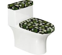 Poadnly Flor de Edelweiss Alpina Suiza,Juego de 2 Tapas Reutilizables para Inodoro, Resistentes al Polvo y a Las Salpicaduras, Ideales para el baño.