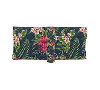 Poadnly Flores tropicales Frangipani Hibisco,Estuche portátil para gafas, bolsa blanda para gafas, funda protectora antirrayas