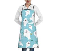 Poadnly Focas divertidas y lindas,Delantales de cocina con bolsillos, delantal de chef ajustable e impermeable.