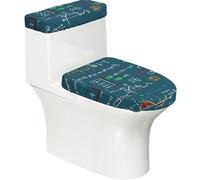 Poadnly Fórmula matemática Impresa,Juego de 2 Tapas Reutilizables para Inodoro, Resistentes al Polvo y a Las Salpicaduras, Ideales para el baño.