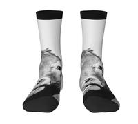 Poadnly Foto de vaca en blanco y negro,Calcetines de compresión deportivos unisex Medias para adultos.