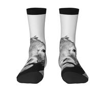 Poadnly Foto de vaca en blanco y negro,Calcetines de compresión deportivos unisex Medias para adultos.