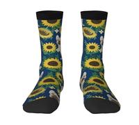 Poadnly Girasoles de bulldog francés,Calcetines de compresión deportivos unisex Medias para adultos.
