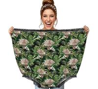 Poadnly Hojas de Palmera Tropical Negra con guepardos y leopardos,Ropa Interior Grande para mamá, Ropa Interior novedosa de Gran tamaño, Bragas de Abuela, Regalos de Broma