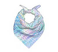 Poadnly Holograma de colores del arco iris colorido holográfico,Bufanda tipo bandana para hombre y mujer: pañuelos elegantes y versátiles para el cuello y la cabeza.