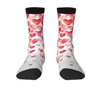Poadnly Imprimir Corazones rojos cayendo,Calcetines de compresión deportivos unisex Medias para adultos.