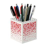 Poadnly Imprimir corazones rojos cayendo, Portalápices para oficina, hogar y escuela, organizador de escritorio compacto para material de oficina.