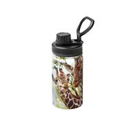 Poadnly Jirafa de ciervo en acuarela,Botella de agua aislada de 12 oz, taza de café de acero inoxidable, termo al vacío, botella de agua