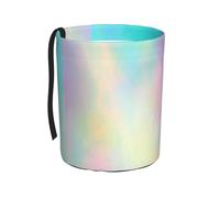 Poadnly Lámina holográfica con textura de arcoíris muy hermosa,Cubo de basura colgante para coche, resistente al agua, ideal para acampar y viajar.