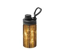 Poadnly Lentejuelas doradas brillantes,Botella de agua aislada de 12 oz, taza de café de acero inoxidable, termo al vacío, botella de agua