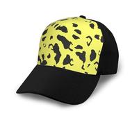 Poadnly Leopardo Negro Amarillo,Gorra de béisbol clásica Ajustable, Gorra de papá, Gorra de Camionero Unisex.