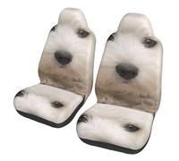 Poadnly Lindo Cachorro Westie,Funda para Asiento de Coche Protectores para Asientos Delanteros de Coche, 2 Unidades