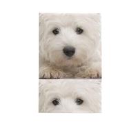 Poadnly Lindo Cachorro Westie,Paños de Cocina absorbentes con diseño de gofre Toalla de Cocina, 41 x 66 cm