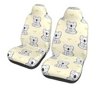 Poadnly Lindo Koala,Funda para Asiento de Coche Protectores para Asientos Delanteros de Coche, 2 Unidades