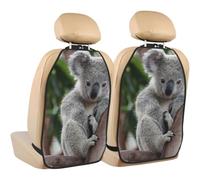 Poadnly Lindo koala,Paquete de 2 alfombrillas protectoras para asiento trasero de coche, organizador duradero para asiento trasero.