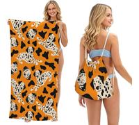 Poadnly Lindo Perro dálmata, Bolsa con Toalla Plegable 2 en 1, Toallas de Playa con Mochila de cordón para Viajes, Vacaciones y Acampada