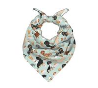 Poadnly Lindos perros salchicha de menta y café,Bufanda tipo bandana para hombre y mujer: pañuelos elegantes y versátiles para el cuello y la cabeza.