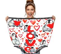 Poadnly Lindos pingüinos para el Día de San Valentín,Ropa Interior Grande para mamá, Ropa Interior novedosa de Gran tamaño, Bragas de Abuela, Regalos de Broma