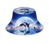Poadnly Manada de orcas,Sombrero Tipo Pescador para Adultos, Sombrero de Sol Reflectante para Correr de Noche, Gorra de Pescador