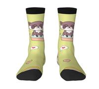 Poadnly Mapache kawaii lindo,Calcetines de compresión deportivos unisex Medias para adultos.