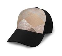 Poadnly Mármol Argyle de Cobre y Oro Rosa ruborizado,Gorra de béisbol clásica Ajustable, Gorra de papá, Gorra de Camionero Unisex.