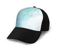 Poadnly Mármol líquido Azul,Gorra de béisbol clásica Ajustable, Gorra de papá, Gorra de Camionero Unisex.