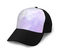 Poadnly Mármol líquido Pastel Morado,Gorra de béisbol clásica Ajustable, Gorra de papá, Gorra de Camionero Unisex.