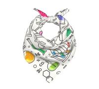 Poadnly Matraz químico y tubo de ensayo,Bufanda tipo bandana para hombre y mujer: pañuelos elegantes y versátiles para el cuello y la cabeza.