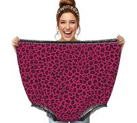 Poadnly Me Encanta el Estampado de Leopardo en Rosa Fucsia.,Ropa Interior Grande para mamá, Ropa Interior novedosa de Gran tamaño, Bragas de Abuela, Regalos de Broma