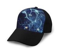Poadnly Neurología de neuronas y células cerebrales en 3D,Gorra de béisbol clásica Ajustable, Gorra de papá, Gorra de Camionero Unisex.