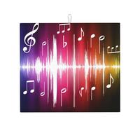 Poadnly Nota Musical Impresa,Alfombrillas absorbentes para secar Platos, para encimera de Cocina, 41 x 46 cm