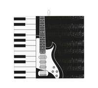 Poadnly Notas de Guitarra y Pentagrama,Alfombrillas absorbentes para secar Platos, para encimera de Cocina, 41 x 46 cm