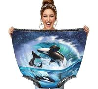 Poadnly Ola de orcas asesinas,Ropa Interior Grande para mamá, Ropa Interior novedosa de Gran tamaño, Bragas de Abuela, Regalos de Broma