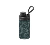 Poadnly Patrón de fórmulas matemáticas escritas a mano,Botella de agua aislada de 12 oz, taza de café de acero inoxidable, termo al vacío, botella de agua