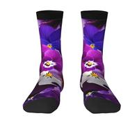 Poadnly Pensamiento gráfico: flores de primavera de Pascua,Calcetines de compresión deportivos unisex Medias para adultos.