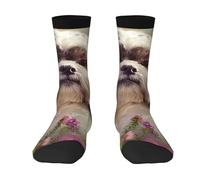 Poadnly Perro Shih Tzu,Calcetines de compresión deportivos unisex Medias para adultos.