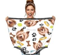 Poadnly Perro Sonriente Yorkshire Terrier,Ropa Interior Grande para mamá, Ropa Interior novedosa de Gran tamaño, Bragas de Abuela, Regalos de Broma