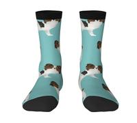 Poadnly Perros Papillon Lindo perro Spaniel Toy,Calcetines de compresión deportivos unisex Medias para adultos.