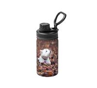 Poadnly Perros Westie Bokeh West Highland White Terrier,Botella de agua aislada de 12 oz, taza de café de acero inoxidable, termo al vacío, botella de agua