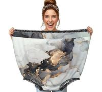 Poadnly Pintura artística en Negro y Dorado,Ropa Interior Grande para mamá, Ropa Interior novedosa de Gran tamaño, Bragas de Abuela, Regalos de Broma
