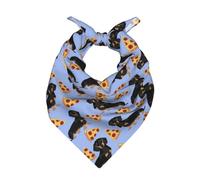 Poadnly Pizza Comida Perro Salchicha Lindo,Bufanda tipo bandana para hombre y mujer: pañuelos elegantes y versátiles para el cuello y la cabeza.