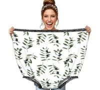 Poadnly Rama de Olivo Estilo Acuarela Naturaleza,Ropa Interior Grande para mamá, Ropa Interior novedosa de Gran tamaño, Bragas de Abuela, Regalos de Broma