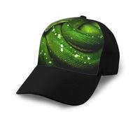 Poadnly Serpiente Reptil Verde,Gorra de béisbol clásica Ajustable, Gorra de papá, Gorra de Camionero Unisex.