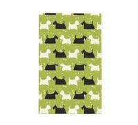 Poadnly Silueta de Perro Scottie Westie Tier,Paños de Cocina absorbentes con diseño de gofre Toalla de Cocina, 41 x 66 cm