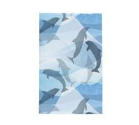 Poadnly Silueta de pez delfín,Paños de Cocina absorbentes con diseño de gofre Toalla de Cocina, 41 x 66 cm