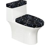 Poadnly Símbolos de química química,Juego de 2 Tapas Reutilizables para Inodoro, Resistentes al Polvo y a Las Salpicaduras, Ideales para el baño.